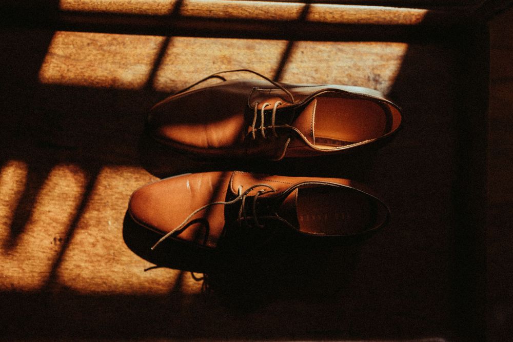 Grooms shoes - Rhode Island Wedding - Panther Orchard Retreat Wedding