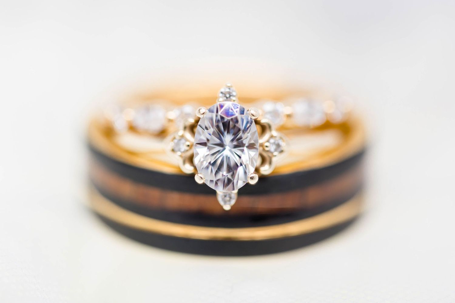 gold bride and groom's rings