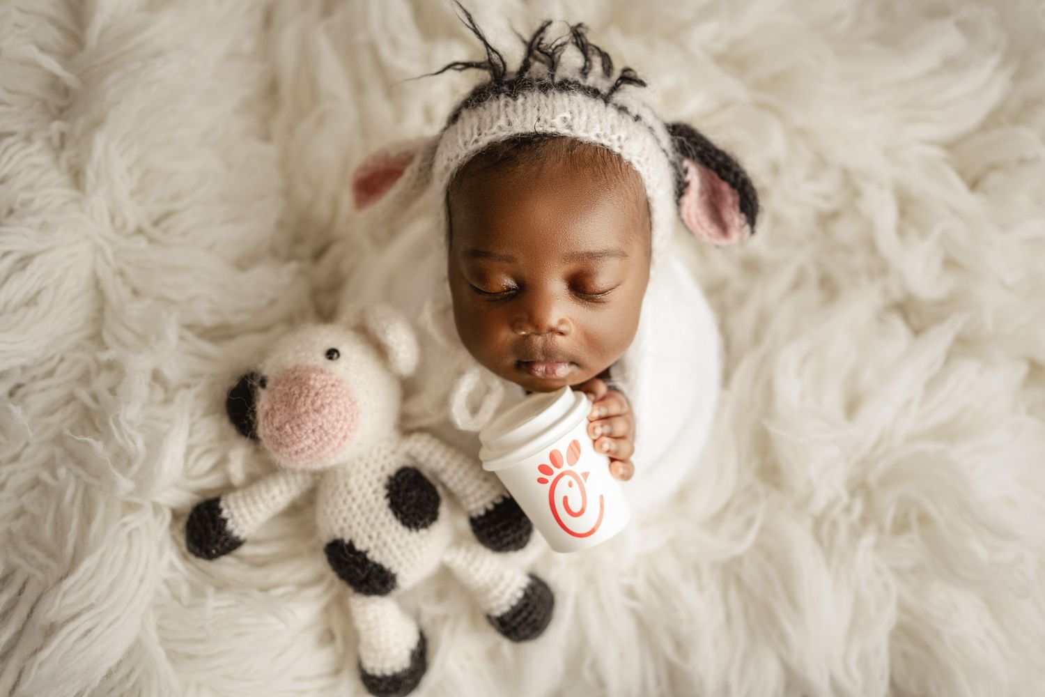 chick fil a newborn photo