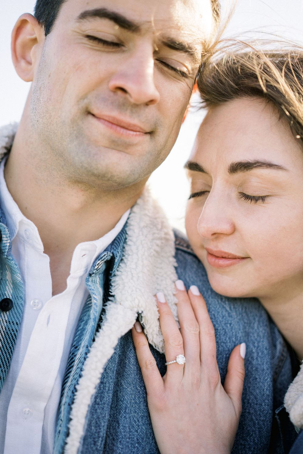 Half Moon Bay Beach engagement/wedding photos.