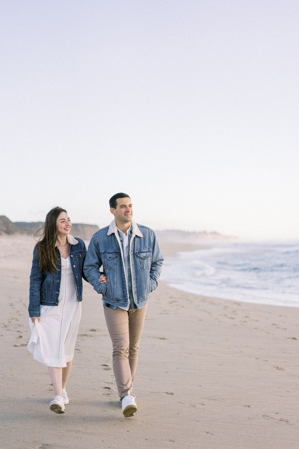 Half Moon Bay Beach engagement/wedding photos.