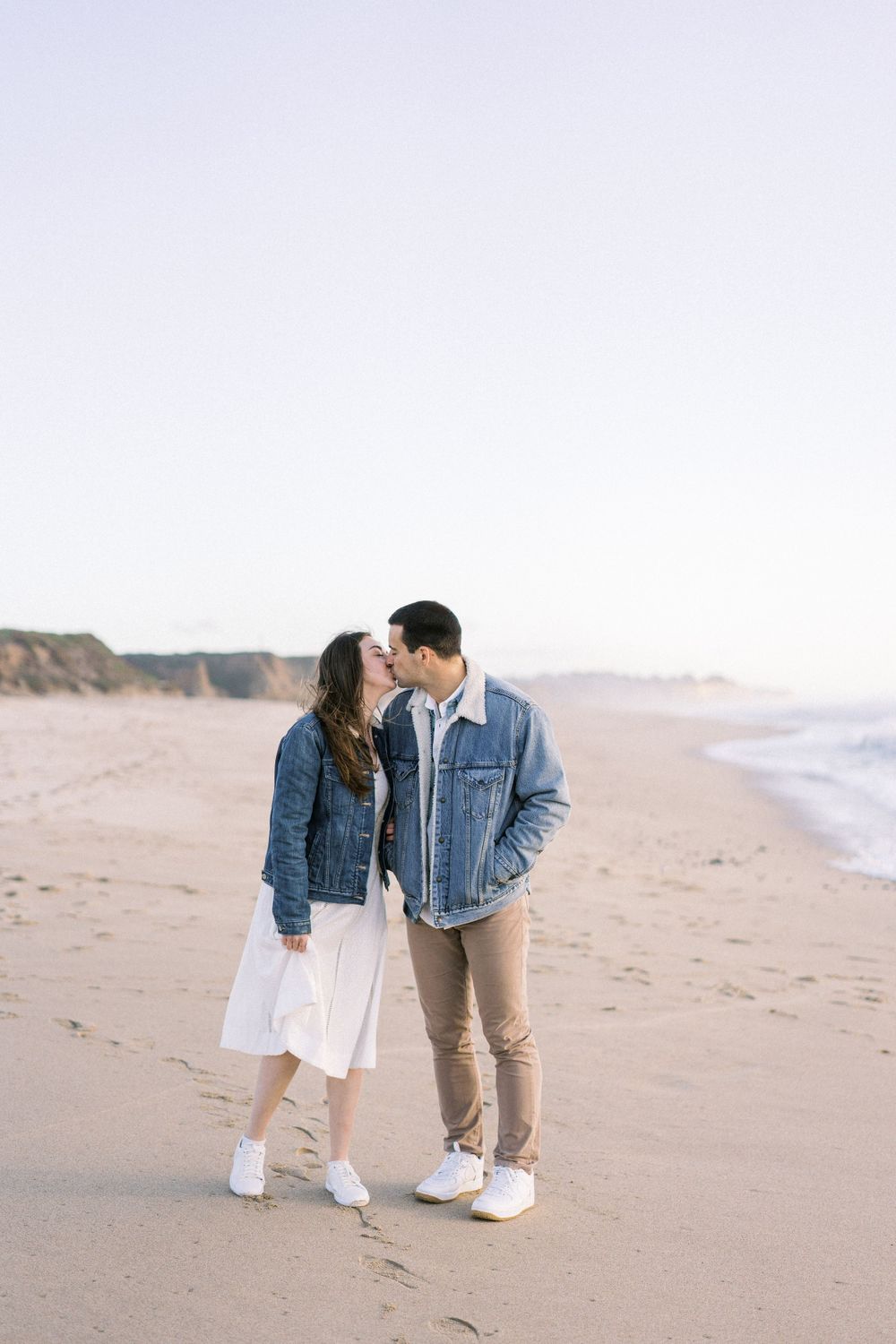 Half Moon Bay Beach engagement/wedding photos.