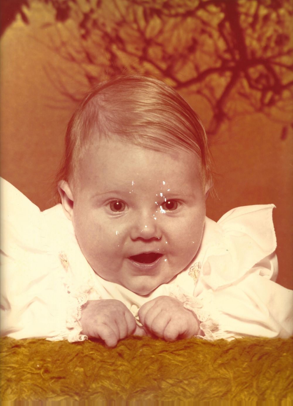 Photo Restoration-Before (damaged image of baby)