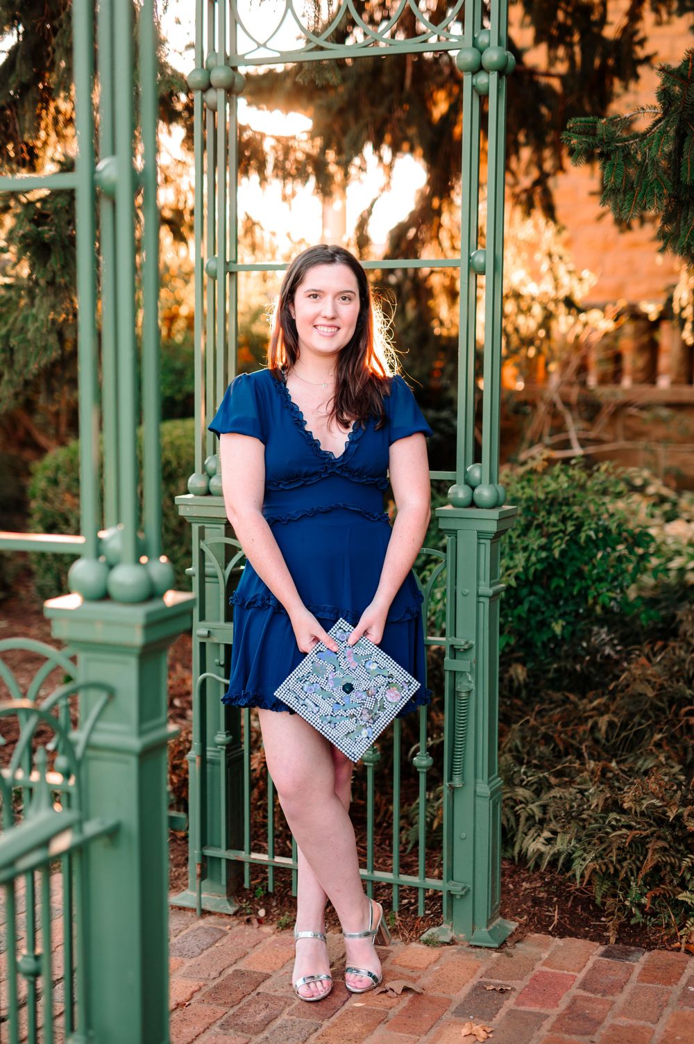 Female graduate at Gilcrease Gardens Tulsa Photographer Oklahoma