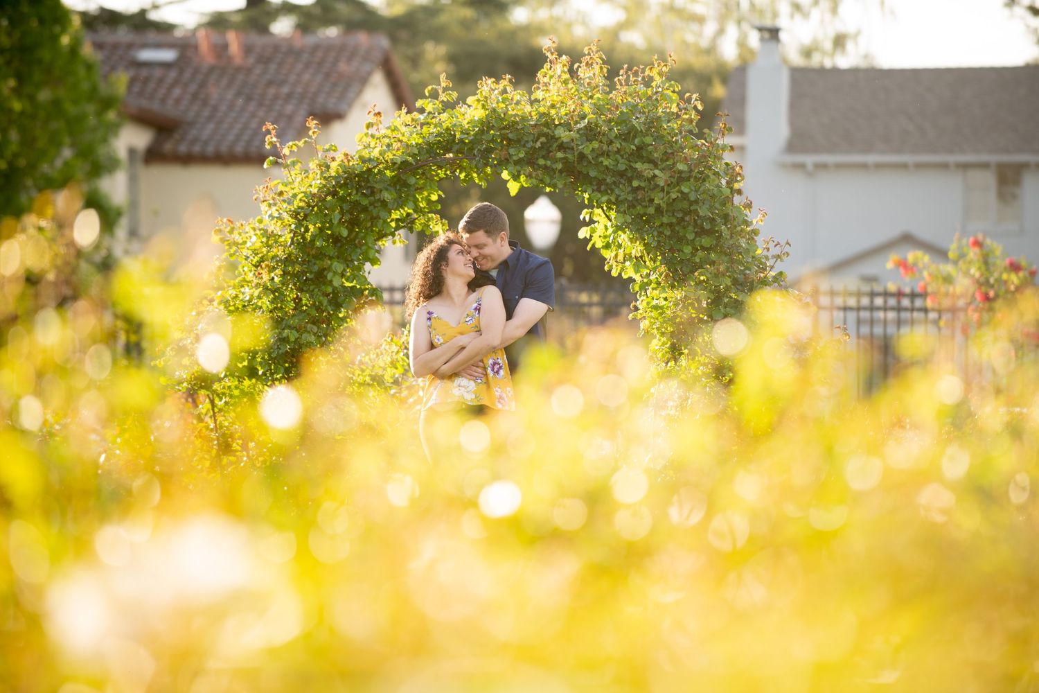 Couple Hugging, The Municipal Rose Garden, San Jose, CA