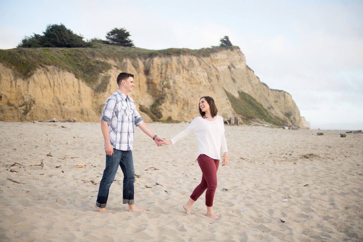 San Gregorio Beach engagement session, Half Moon Bay CA