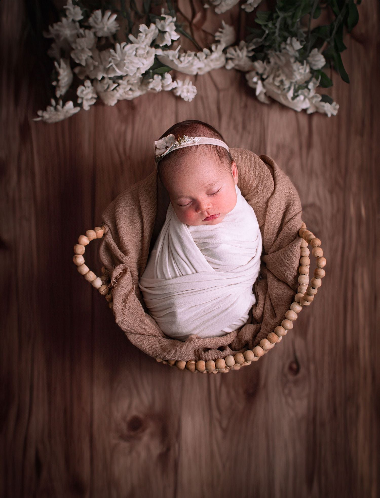 Baby in nest - Newborn photography session in Clarksville TN