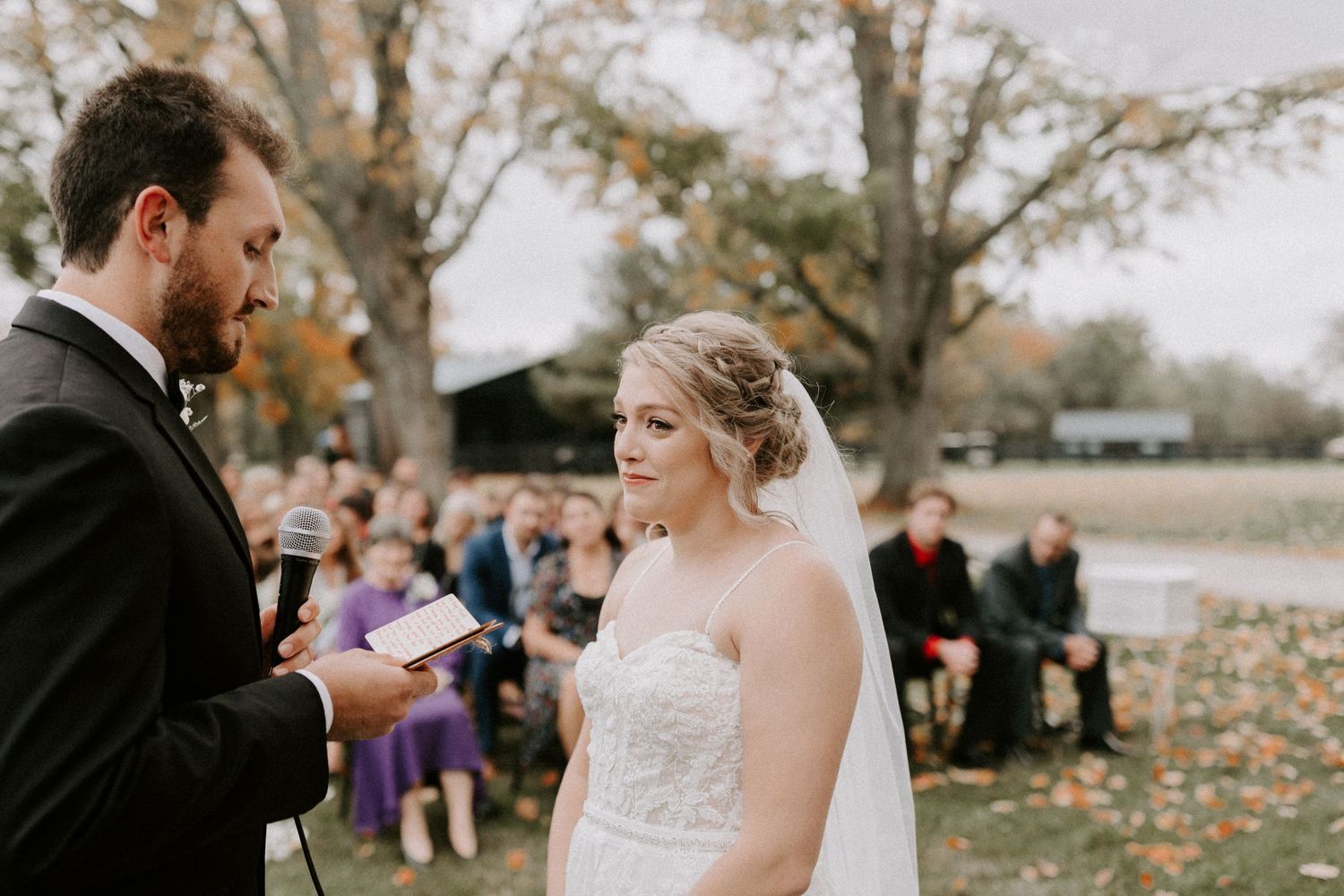 braestone farm wedding photography candid ontario