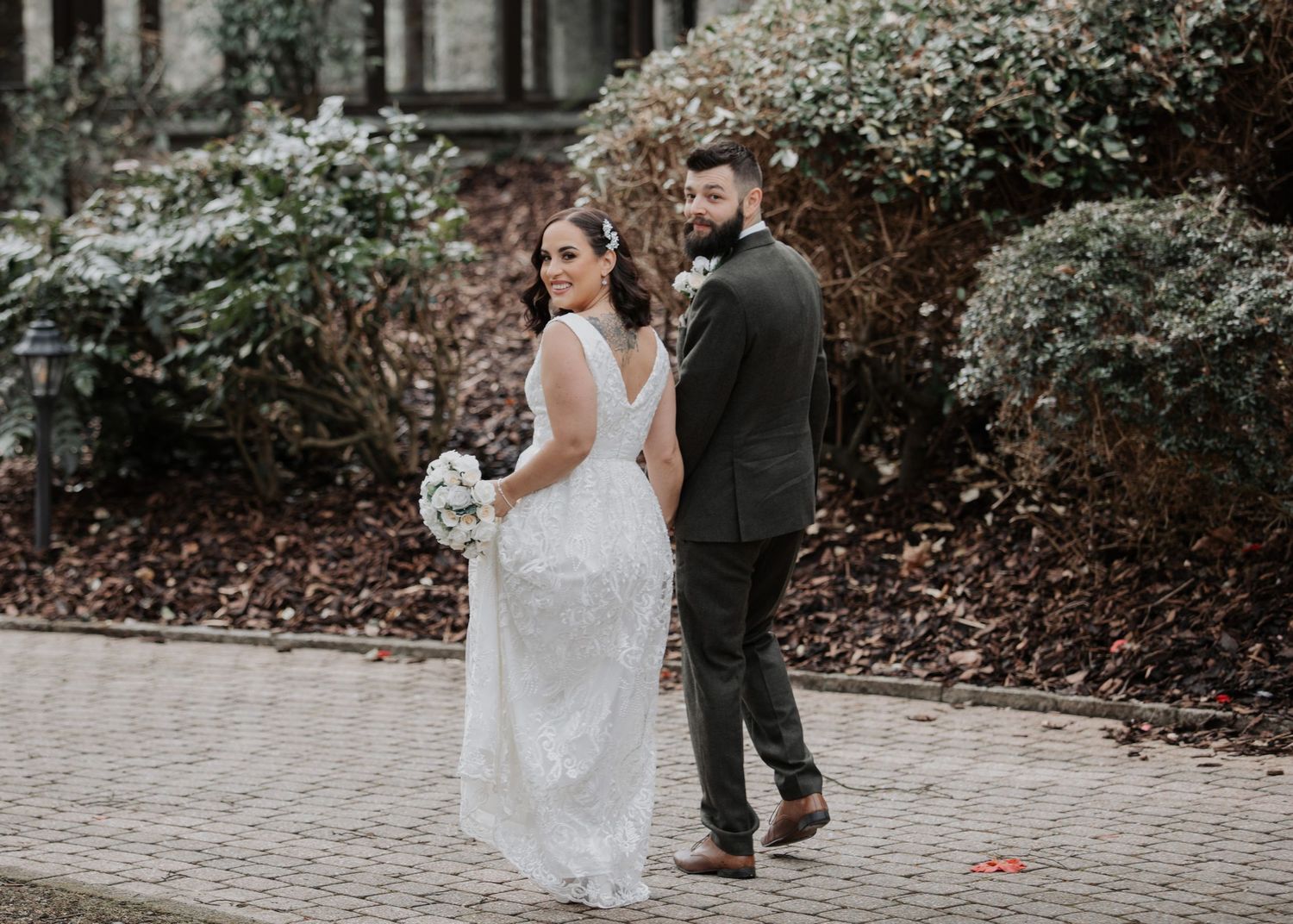 Boringdon Hall Bride and Groom Portrait