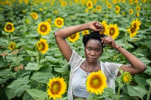 Sunflower field portrait session Autaugaville, AL