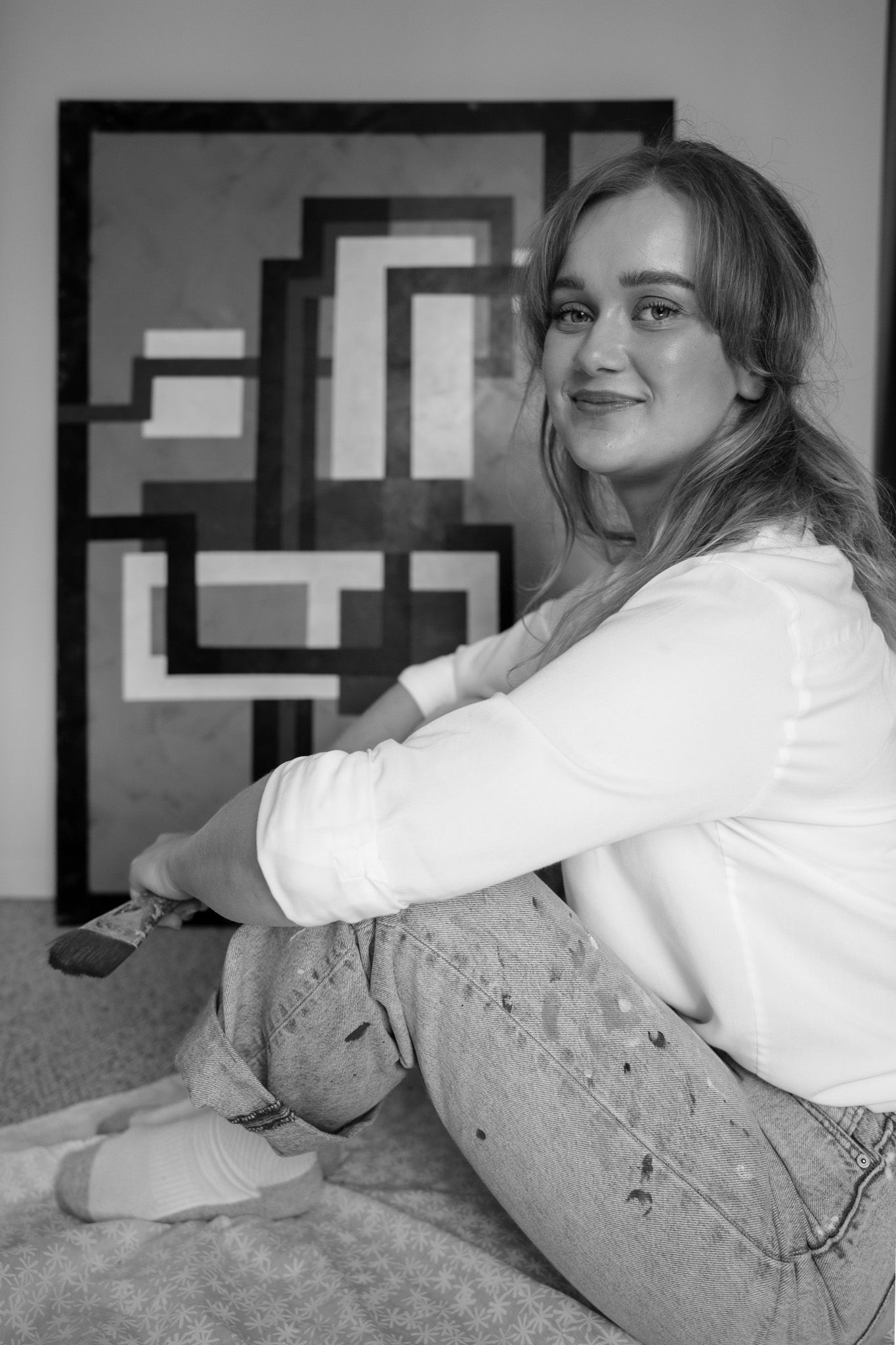 Black and White Studio Portraits for Artist Branding Photo Session in North Vancouver