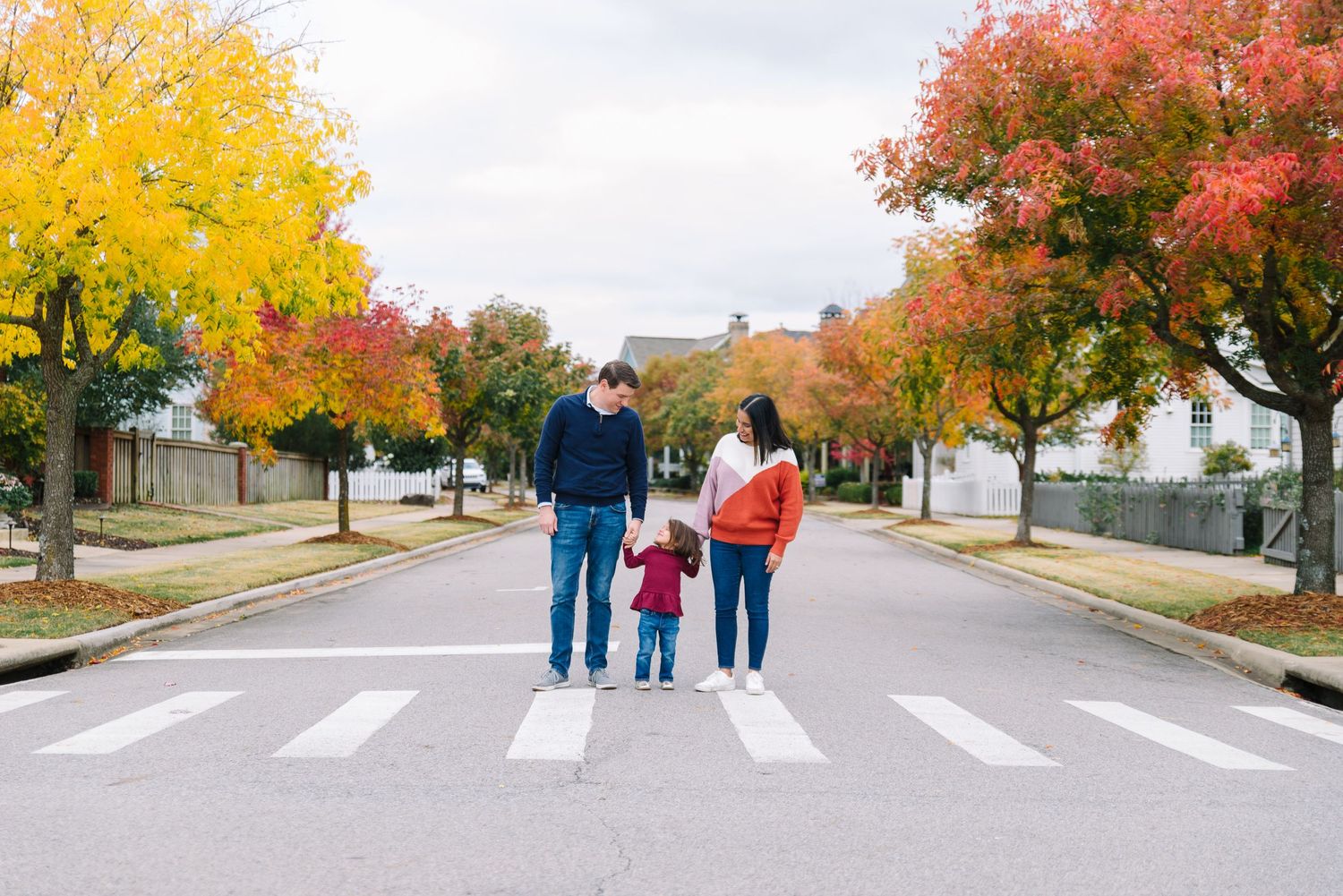 Family fall picture at Hendrix village