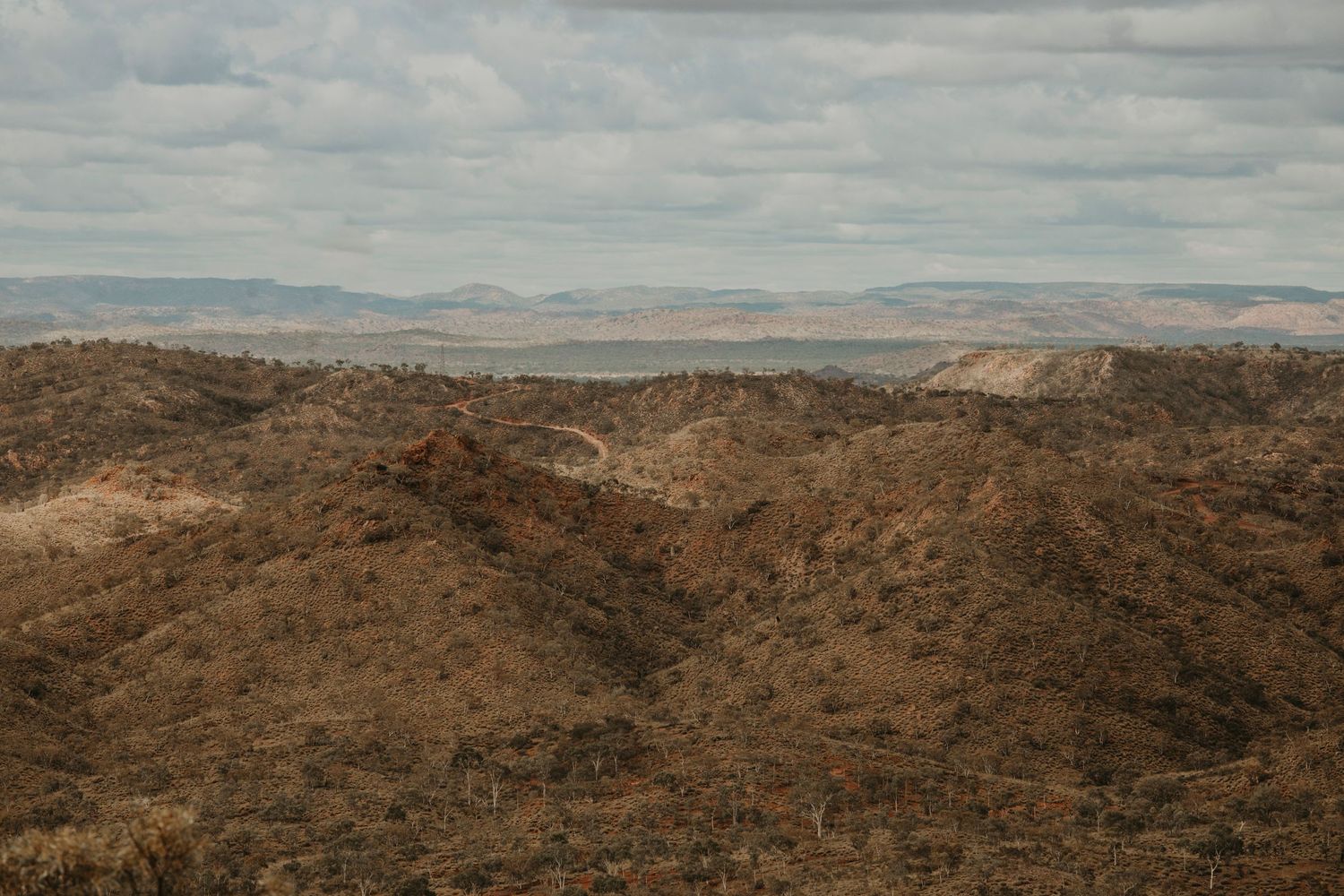 Beautiful views of the outback hills from Telstra Hill Mount Isa.