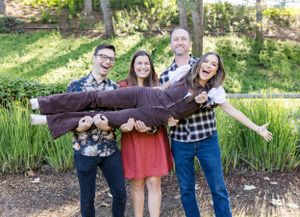 Family session with adult kids in Mission Viejo