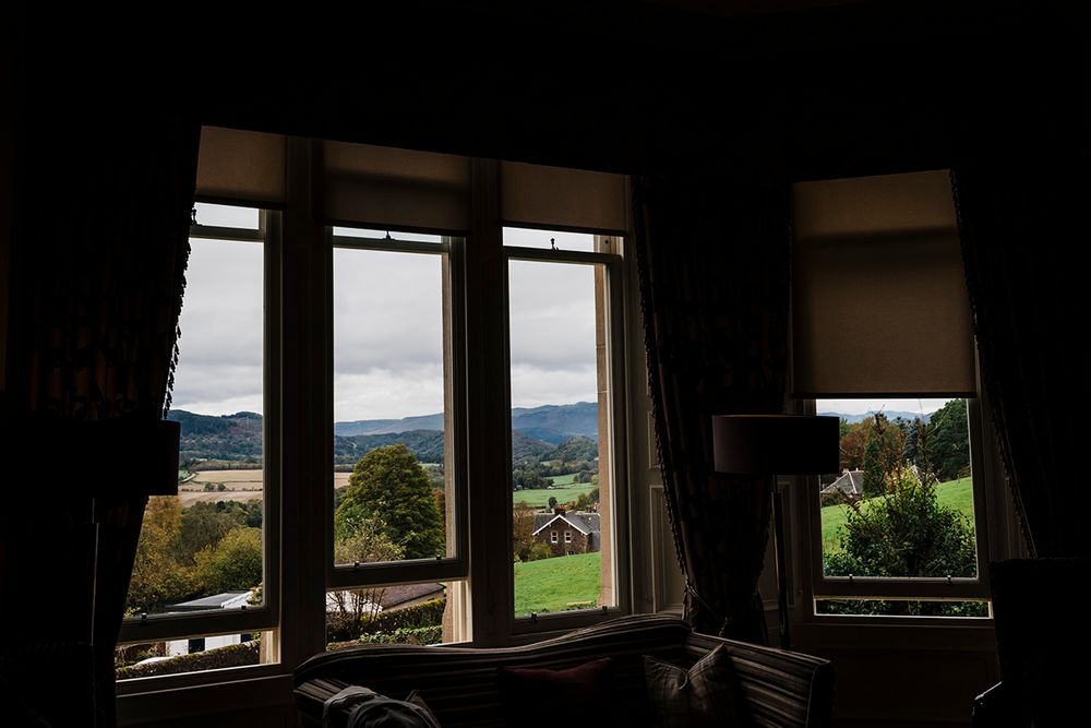 View from Crieff Hydro hotel bridal suite