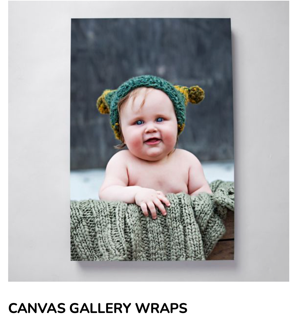 canvas print of baby with Michelle Deppe photography utah.