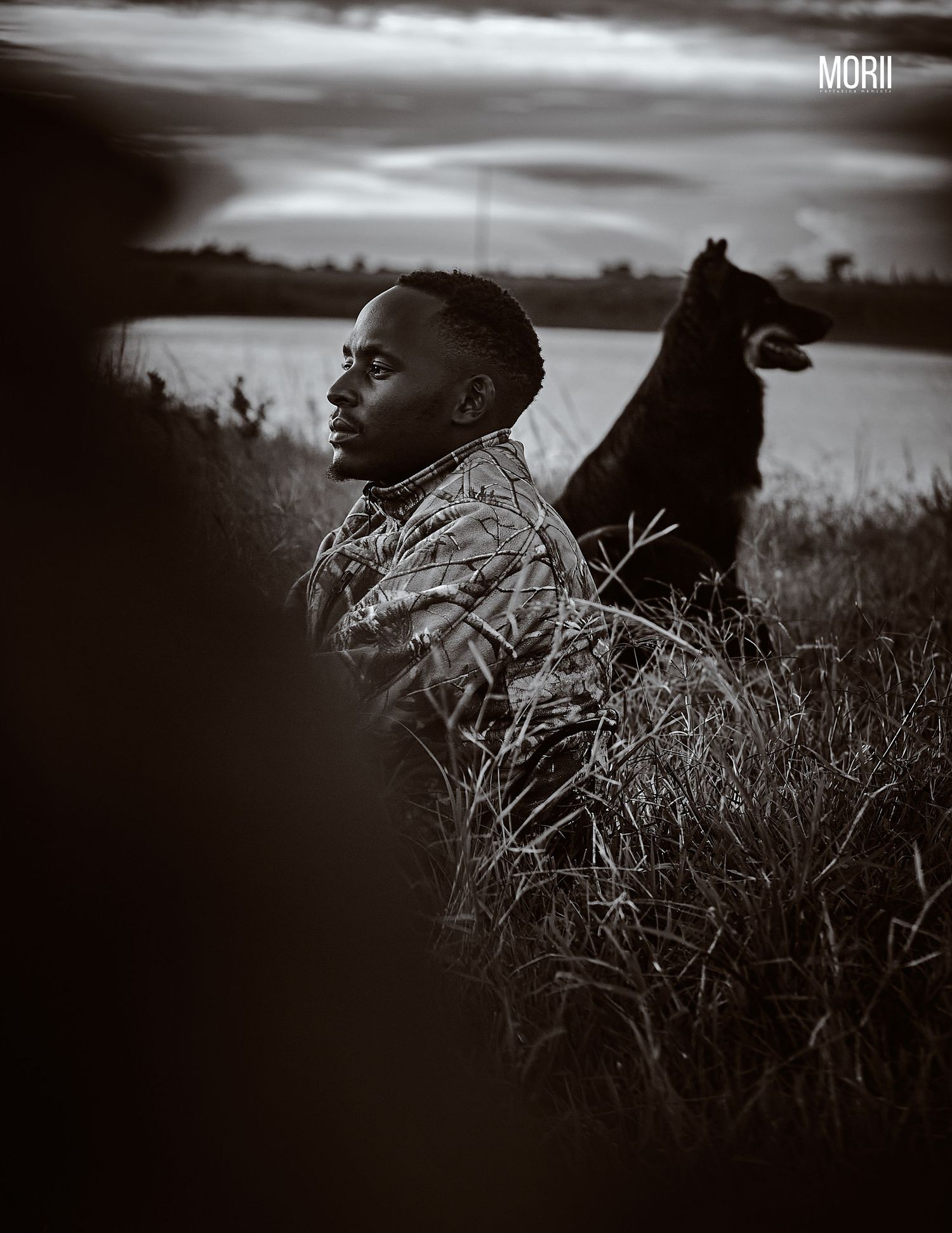 man and pet dog