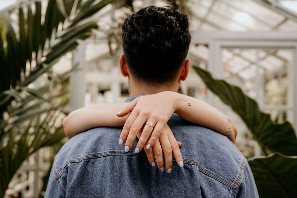 greenhouse engagement photos at beaver bark