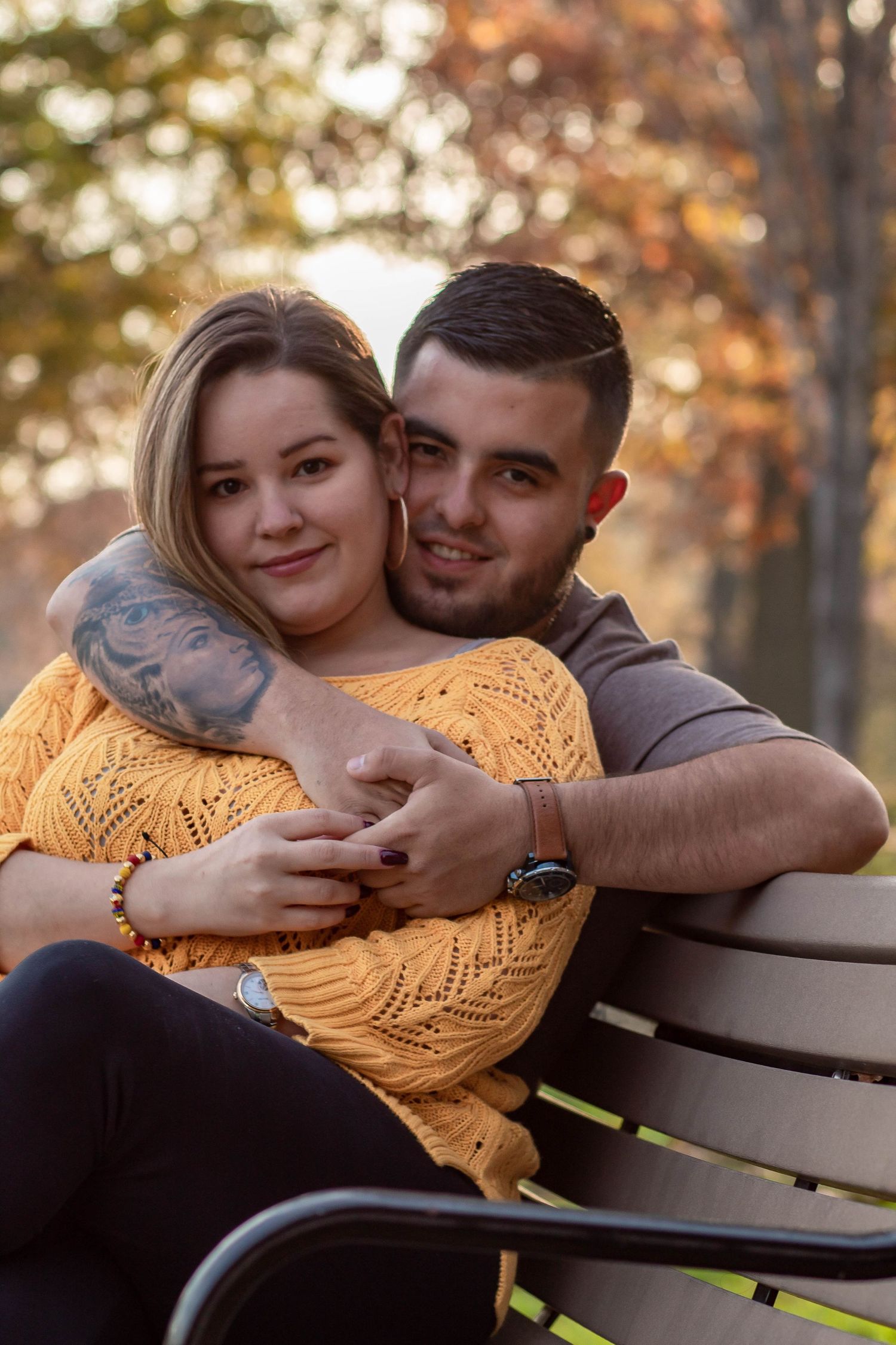 Jaimi and Felo's Romantic and Creative Sunset Photography Session at Warinanco Park in Elizabeth New Jersey.