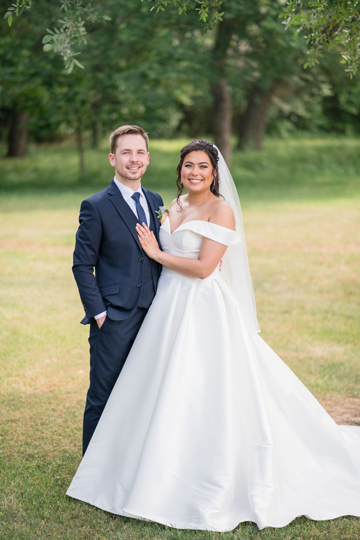 Bride and groom portraits at Aristide Flower Mound in Texas.