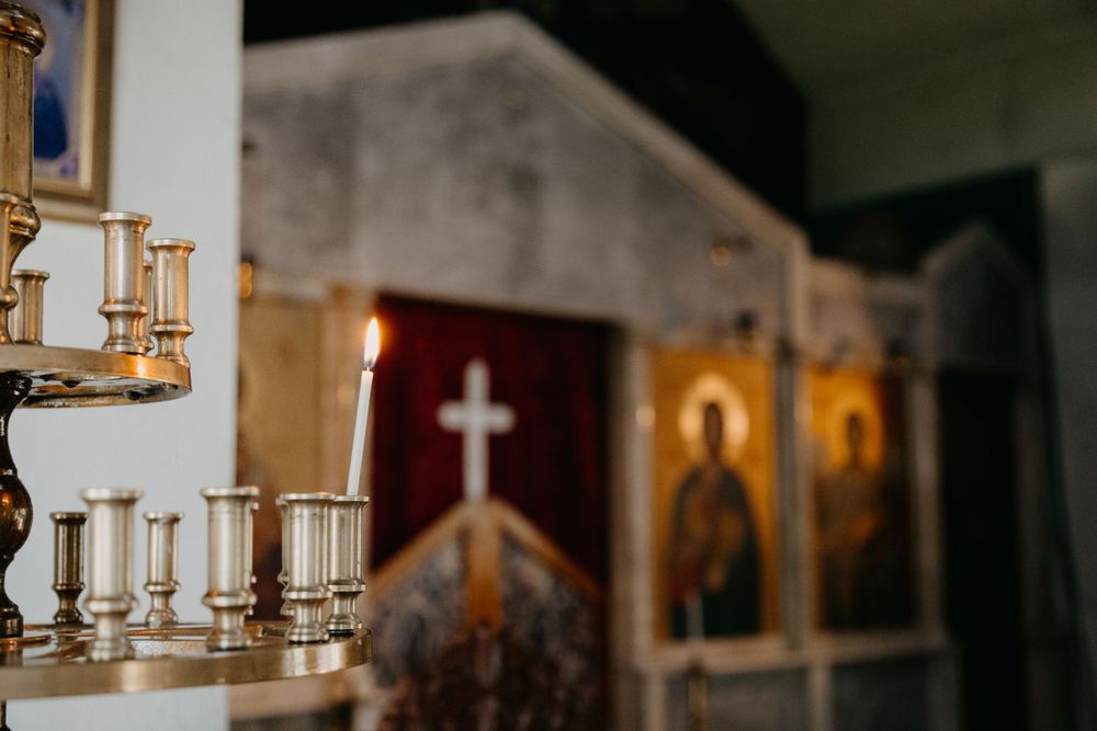 заснемане на детайли в църква