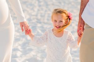 girls smiling during beach family portrait session on Panama City Beach Florida HCbeachphotography