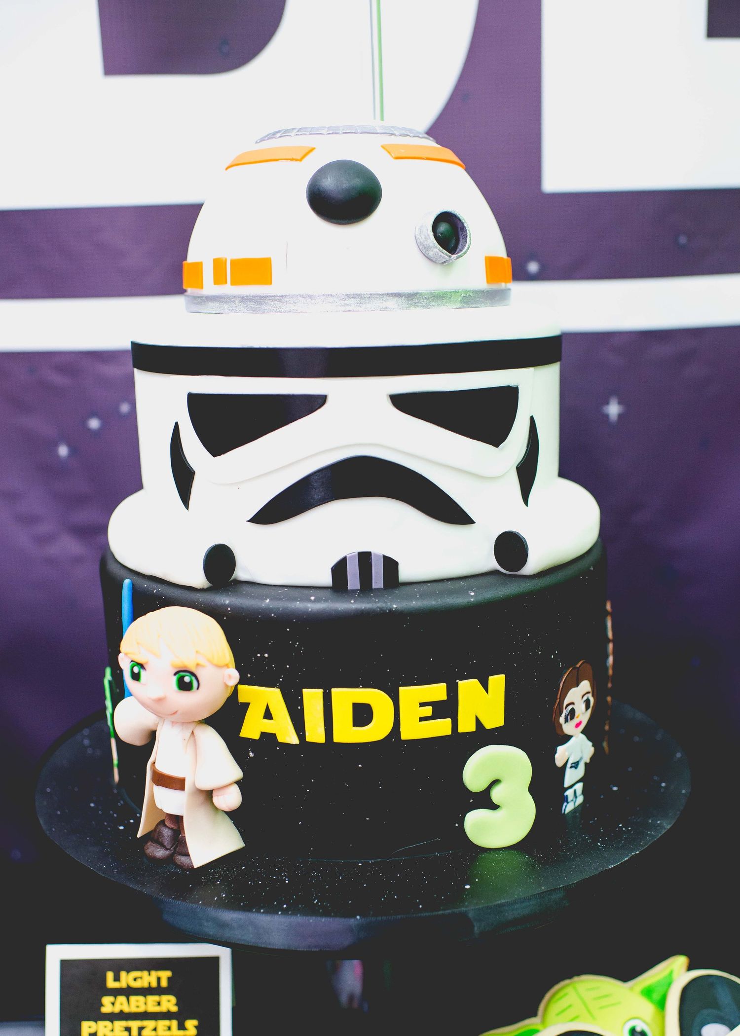 three layer birthday cake star wars theme
