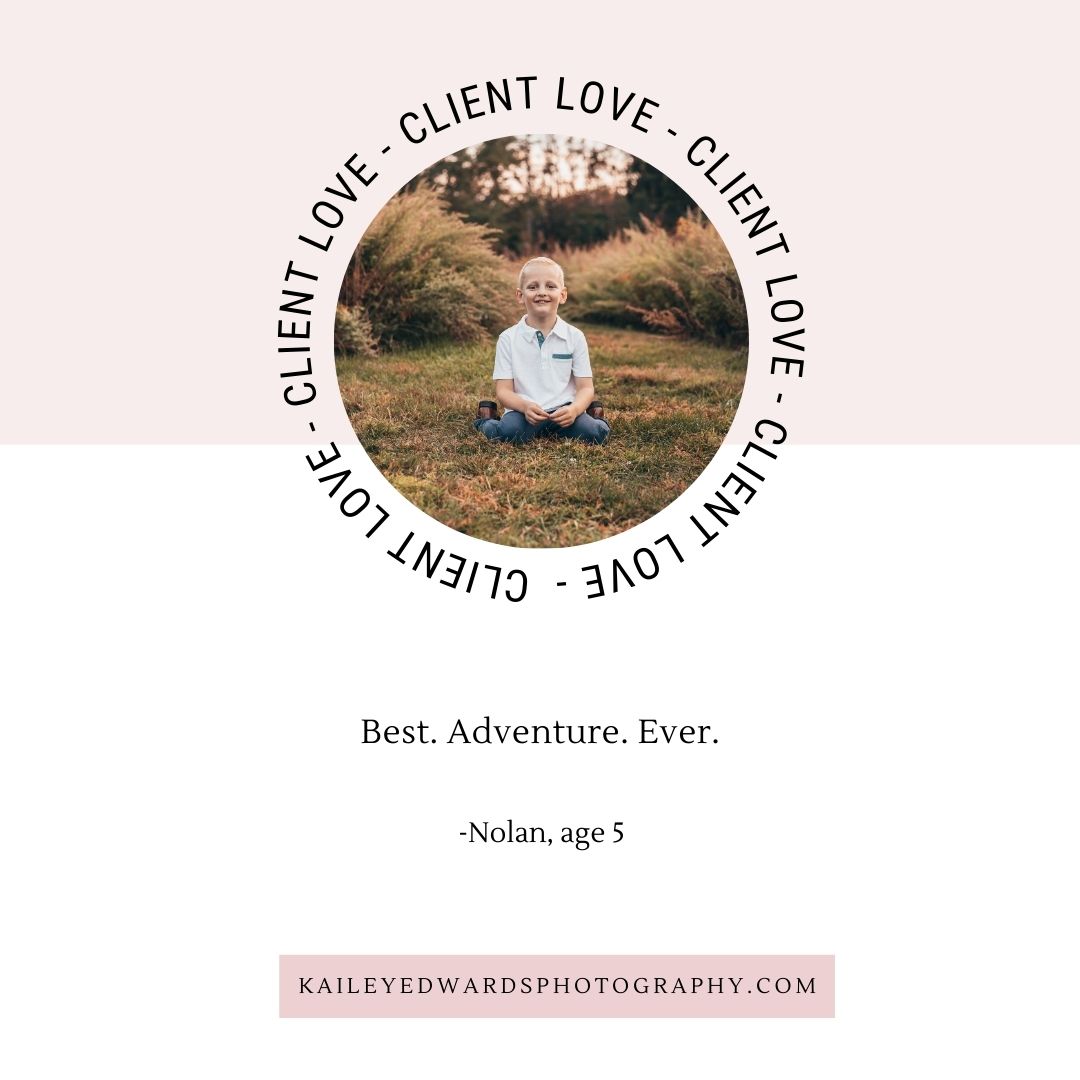 Minimalist photography testimonial template featuring circular client photos.