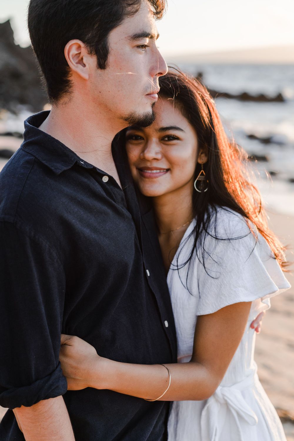 Maui couples portraits on the beach