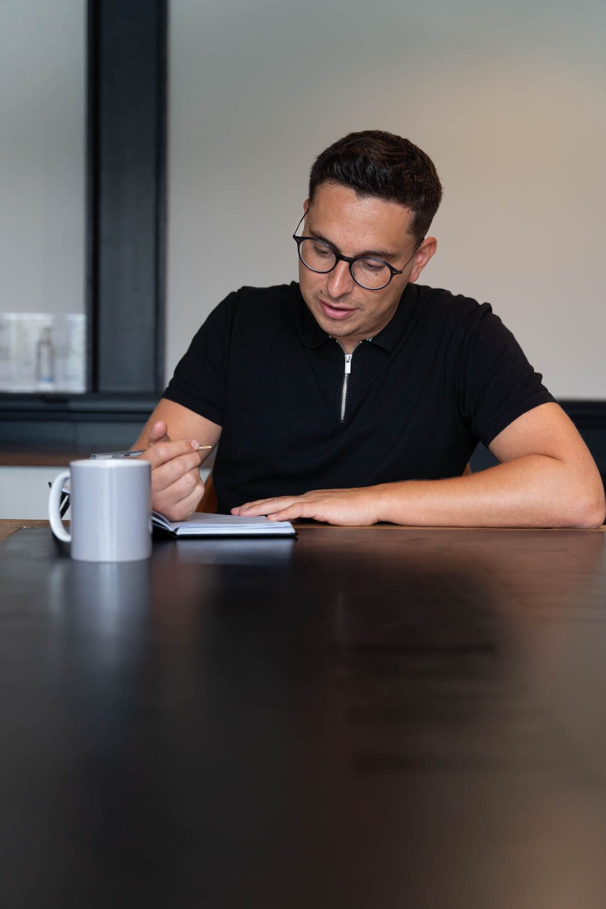 Image of a recruiter working taken during a corporate photography session in Segensworth, Fareham in Hampshire.