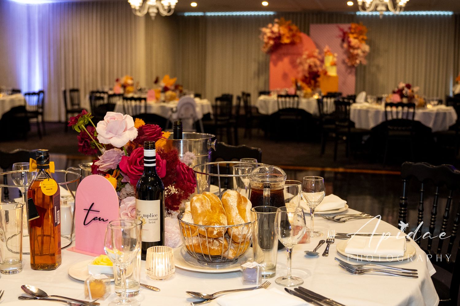 Baptism Christening Baby Event Photography details  Melbourne Western Suburbs Celebration pink purple autumn theme backdrop cake speeches
