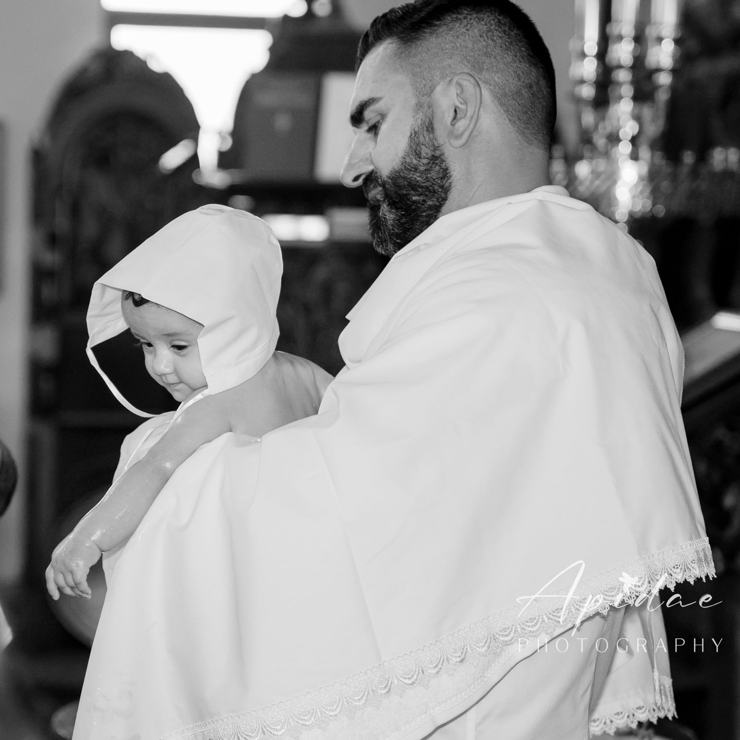 Orthodox Baptism Christening Church Photography St Albans St Paraskevi Baby Priest Nouno Nouna Godparents