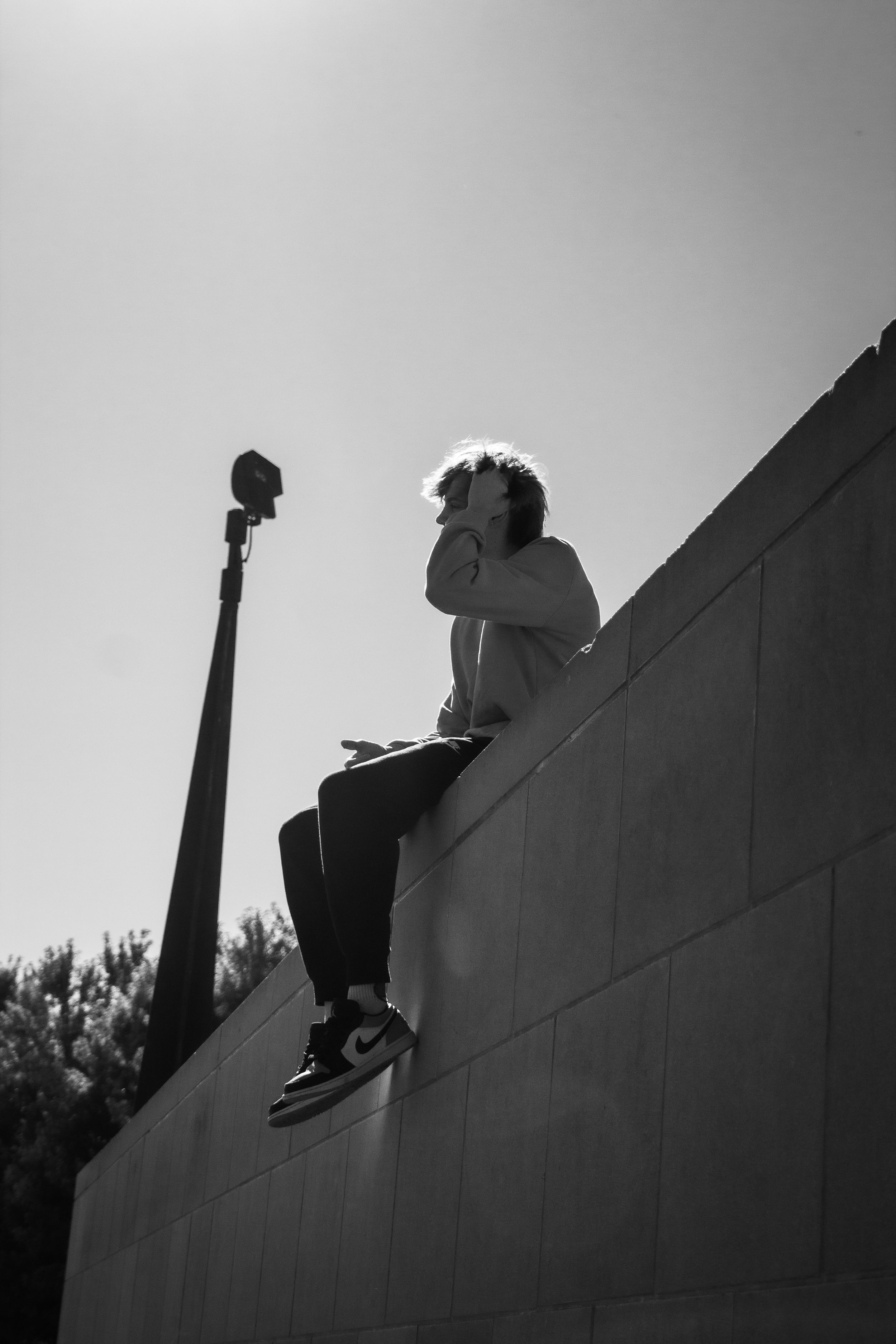 Senior boy on Art Hill