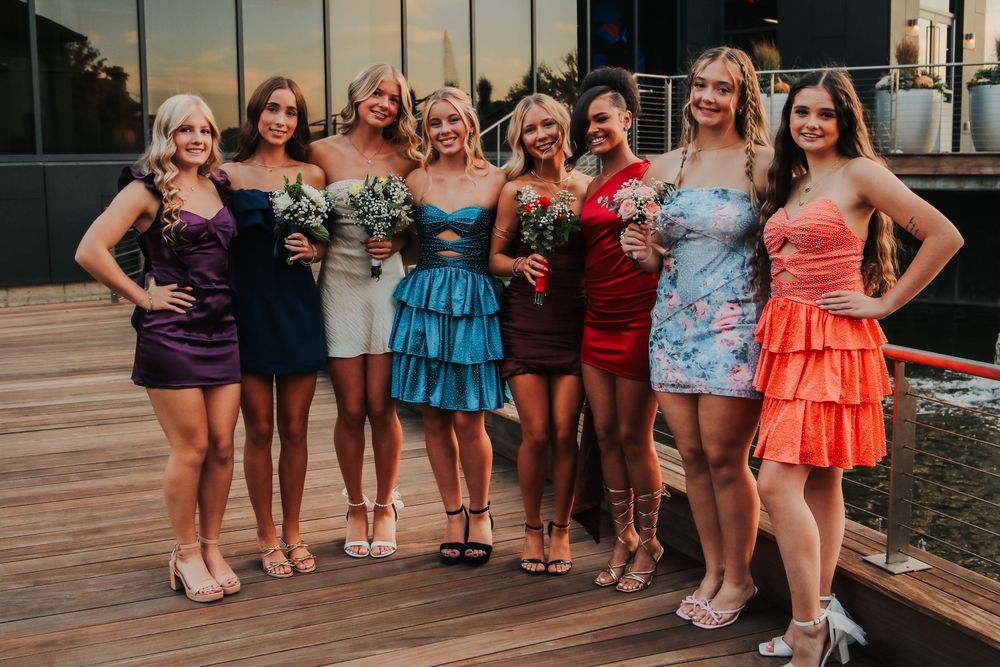 Dance team girls before homecoming
