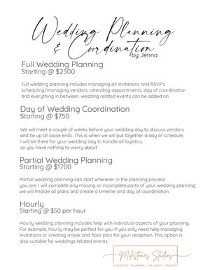 Milestones Studios LLC Wedding Services guide Milestones Portraits Milestones Planning The Vanity Painted!