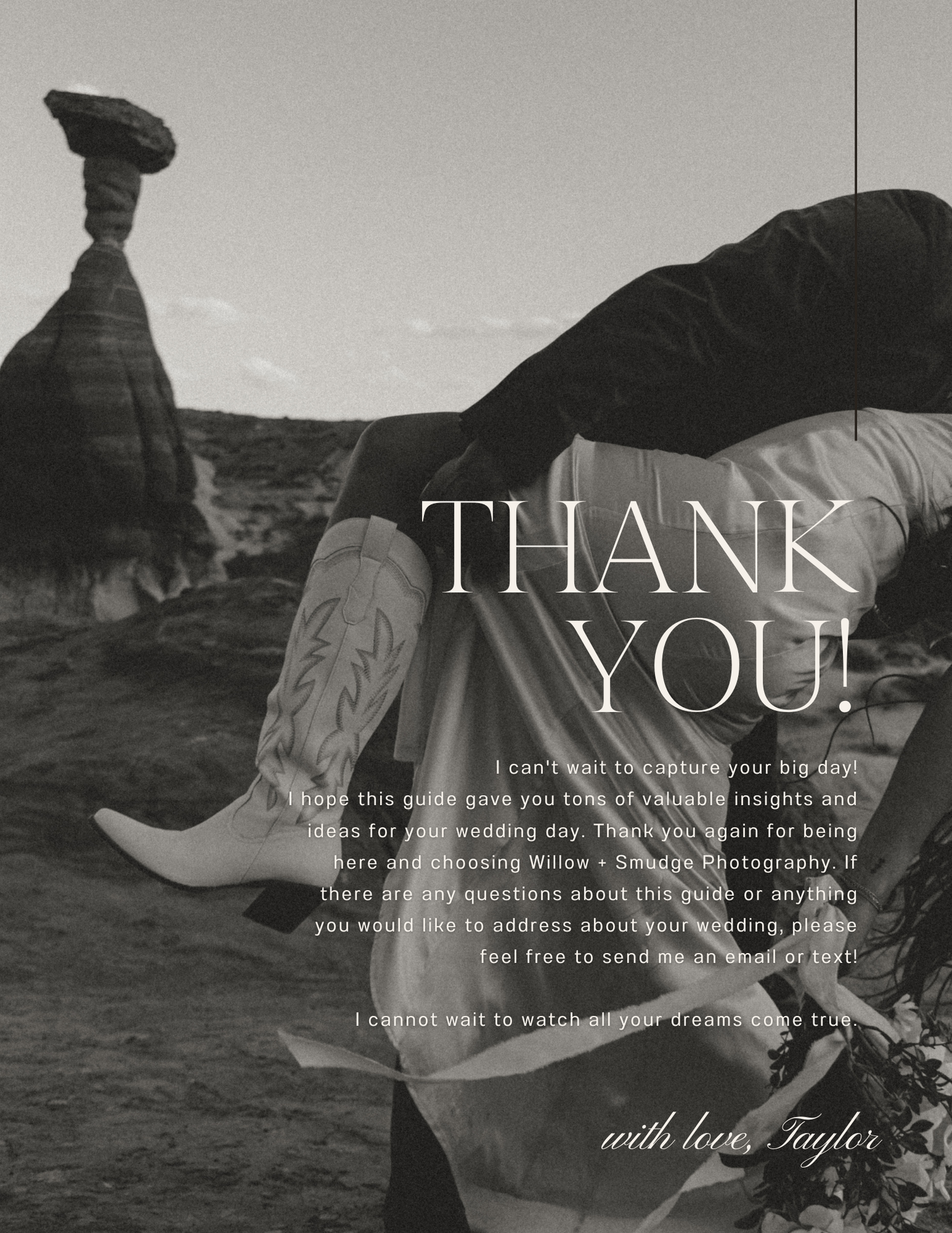Stylish black and white wedding photography collage with romantic text overlays and dreamy silhouettes.