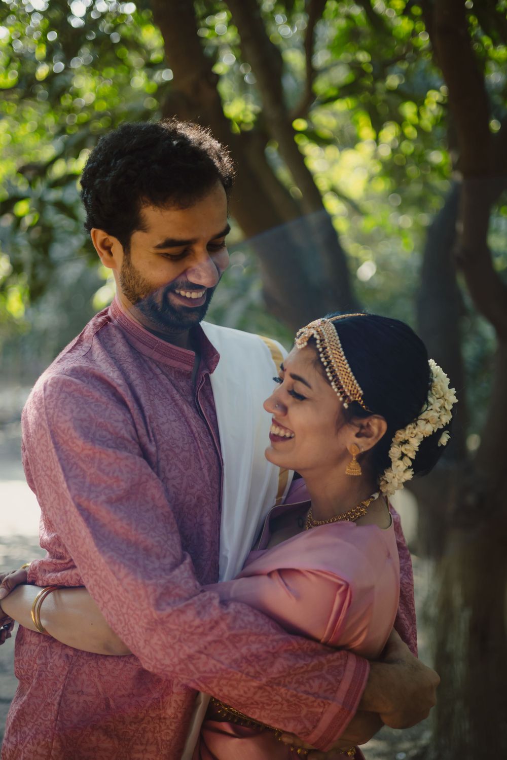 A south Indian couple portrait photographed in Pune