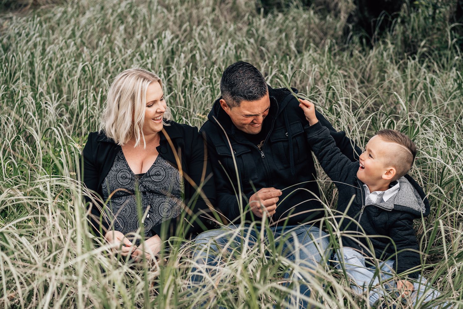 It's always play time when you are 4.  It's lets tickle dad while mum watches on.