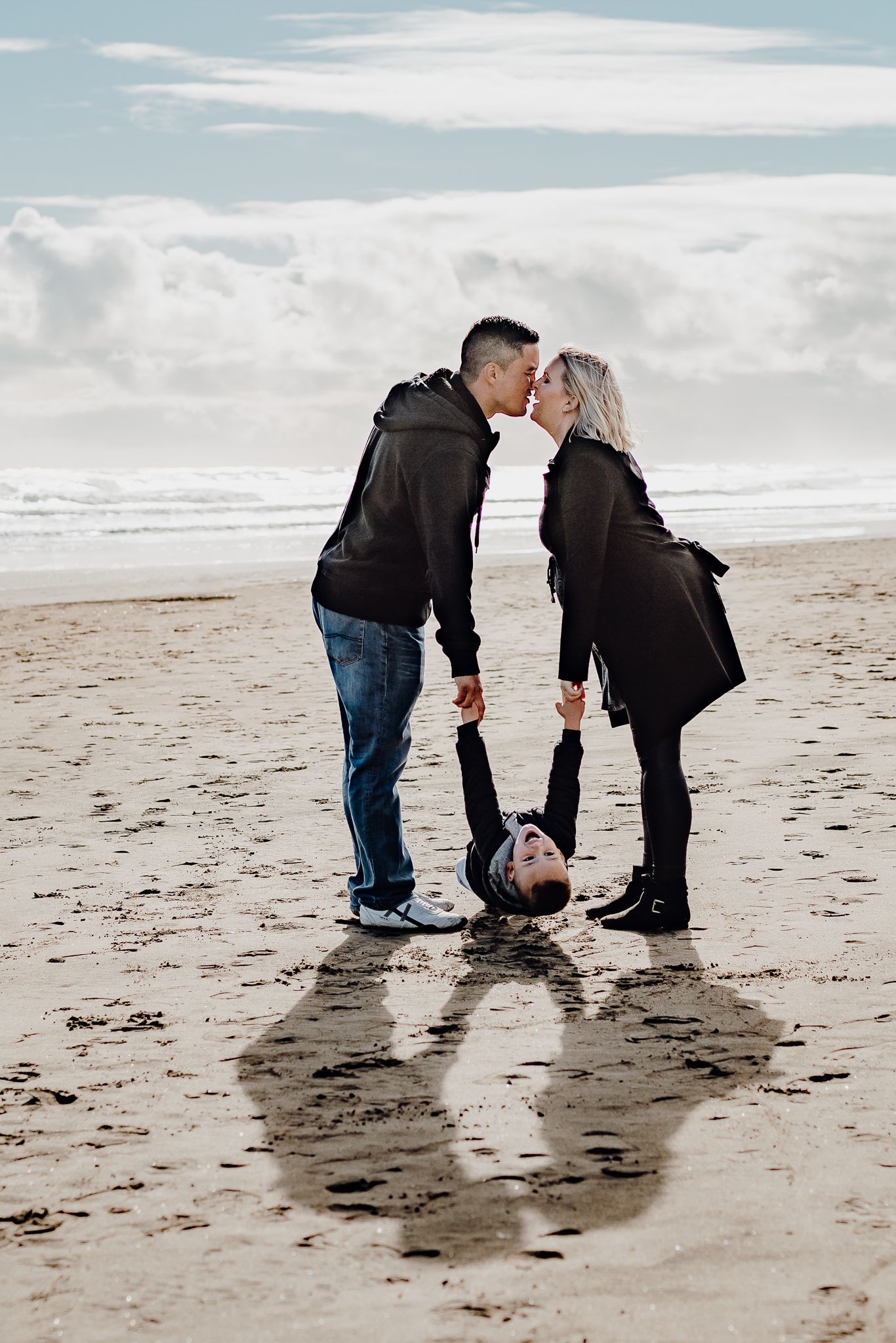 When you want to hang upside down whilst mum and dad hold you and kiss each other.
