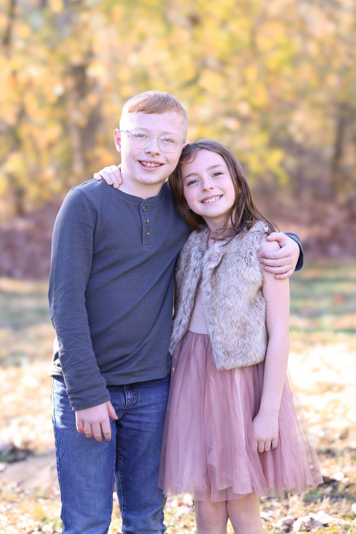 Brother and Sister photoshoot in the woods