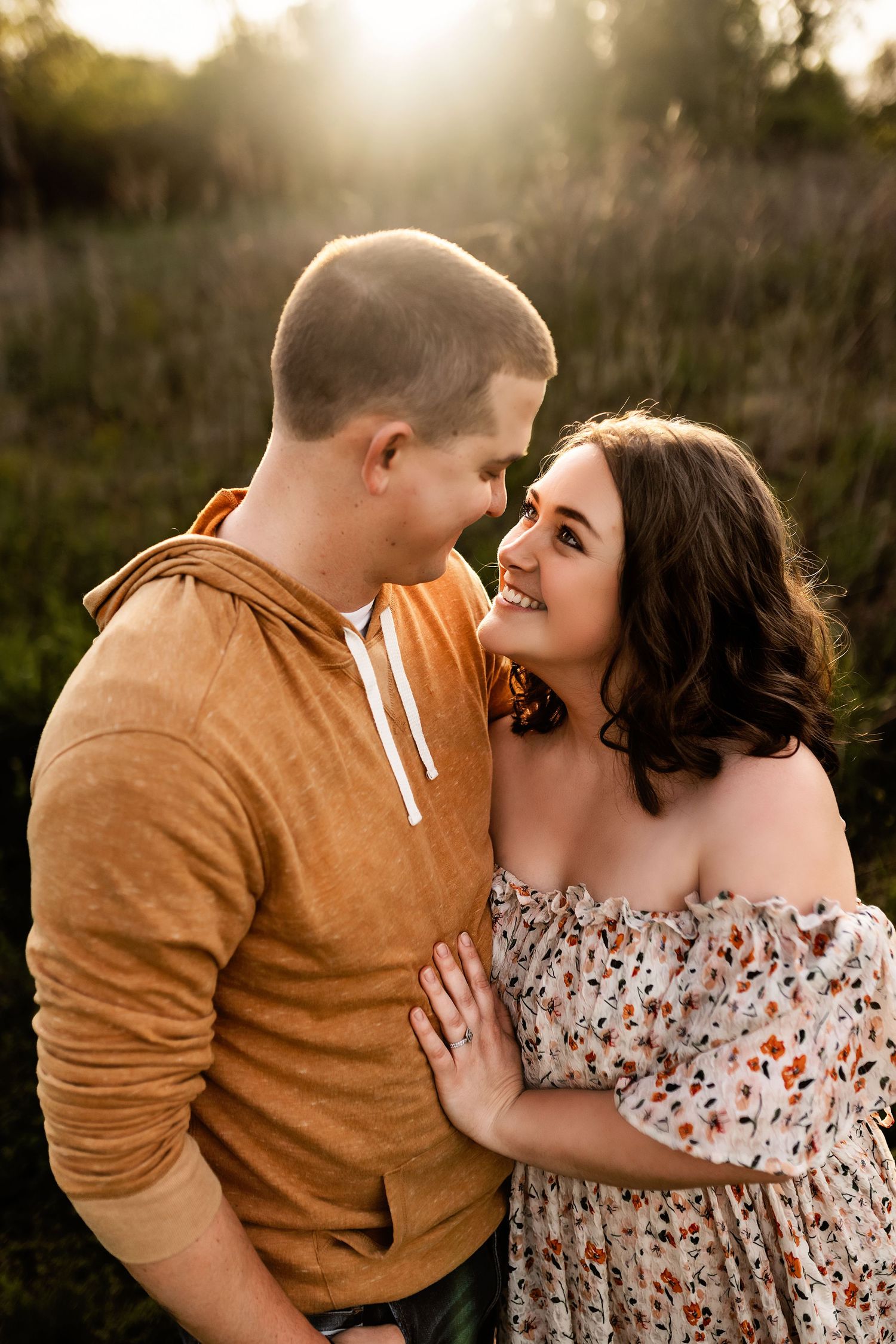 Couple at Family Photoshoot in Marion Indiana