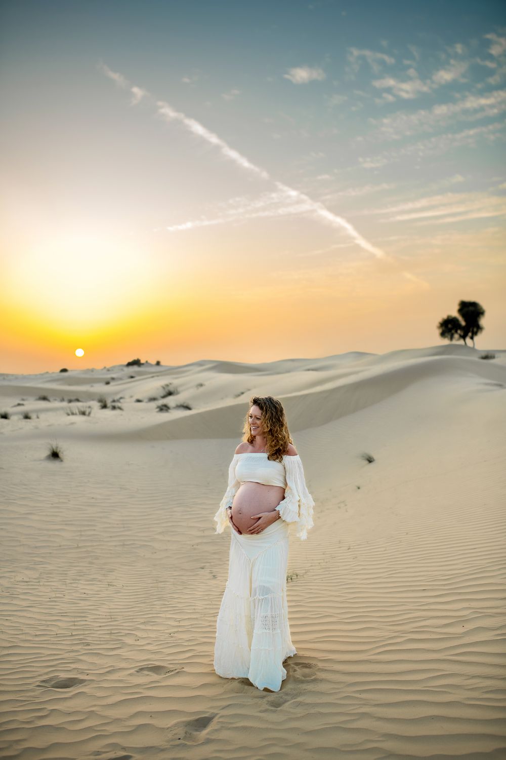 boho maternity dress client closet desert photoshoot dubai