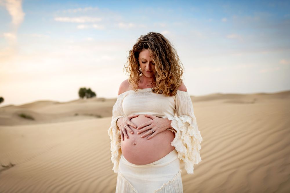 boho maternity set client closet photoshoot dubai