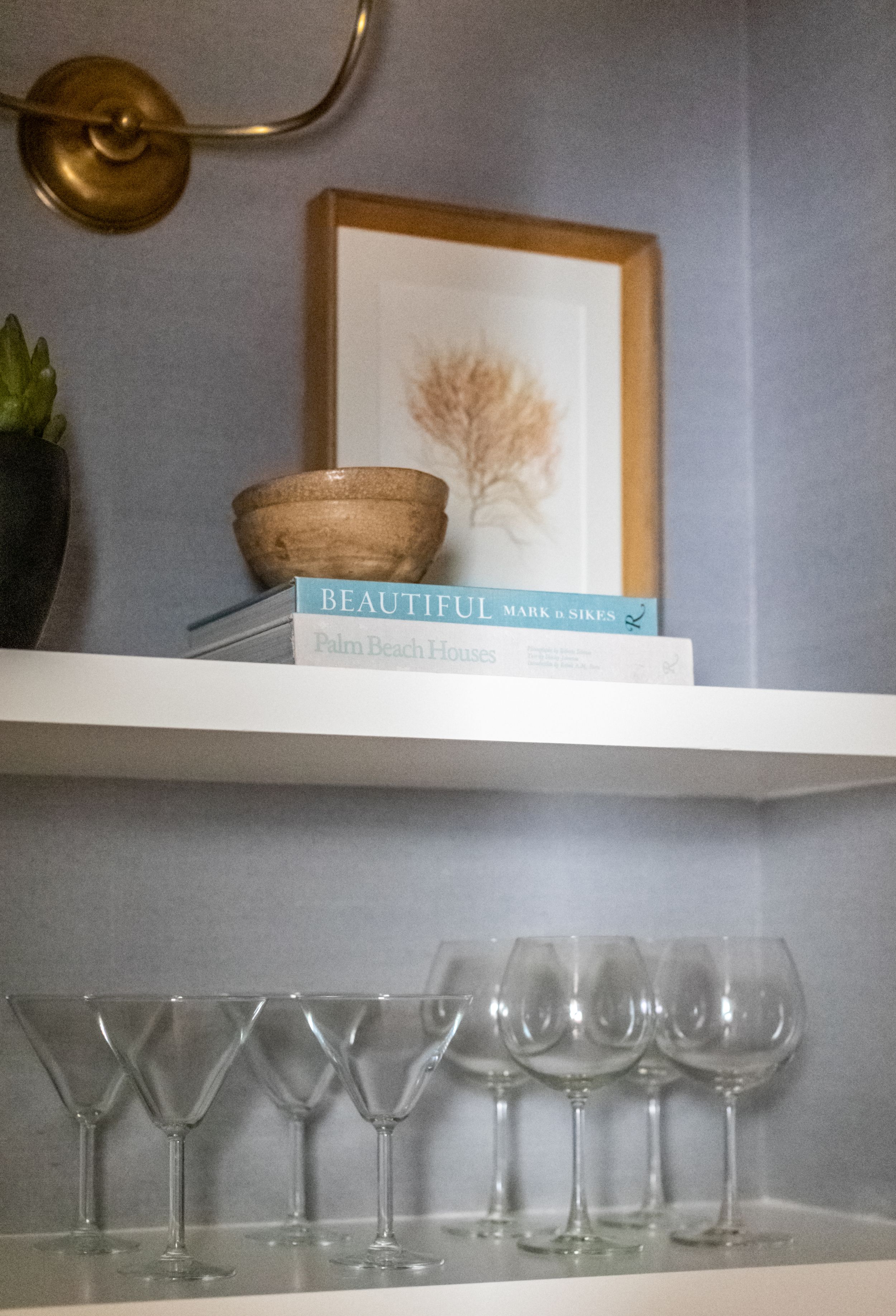 Details of custom minibar by Orangerie Home