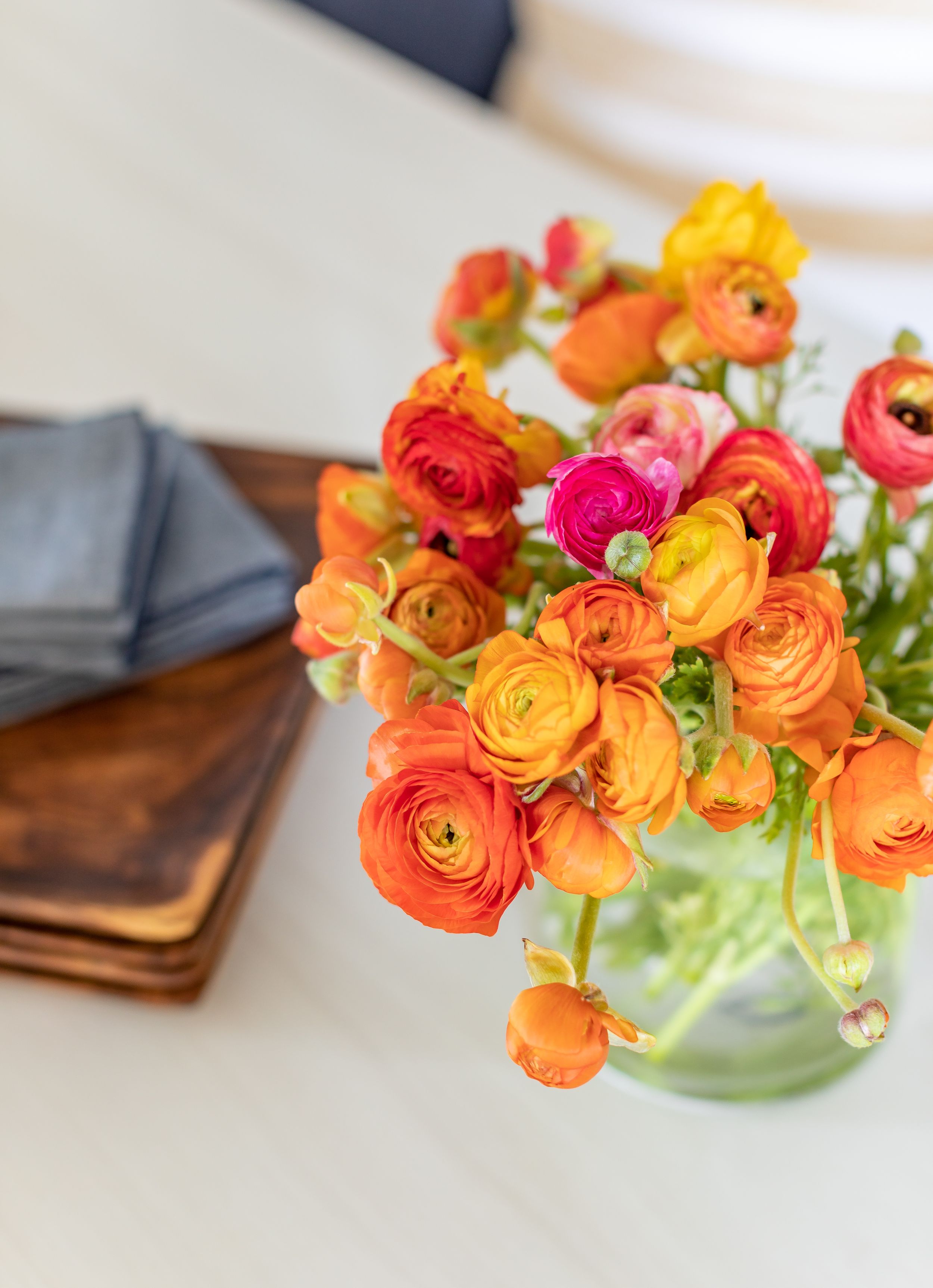 Floral details of luxury family room designed by Orangerie Home