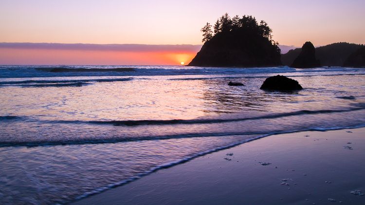 Sea Stacks at Sunset, Trinidad State Beach, California
