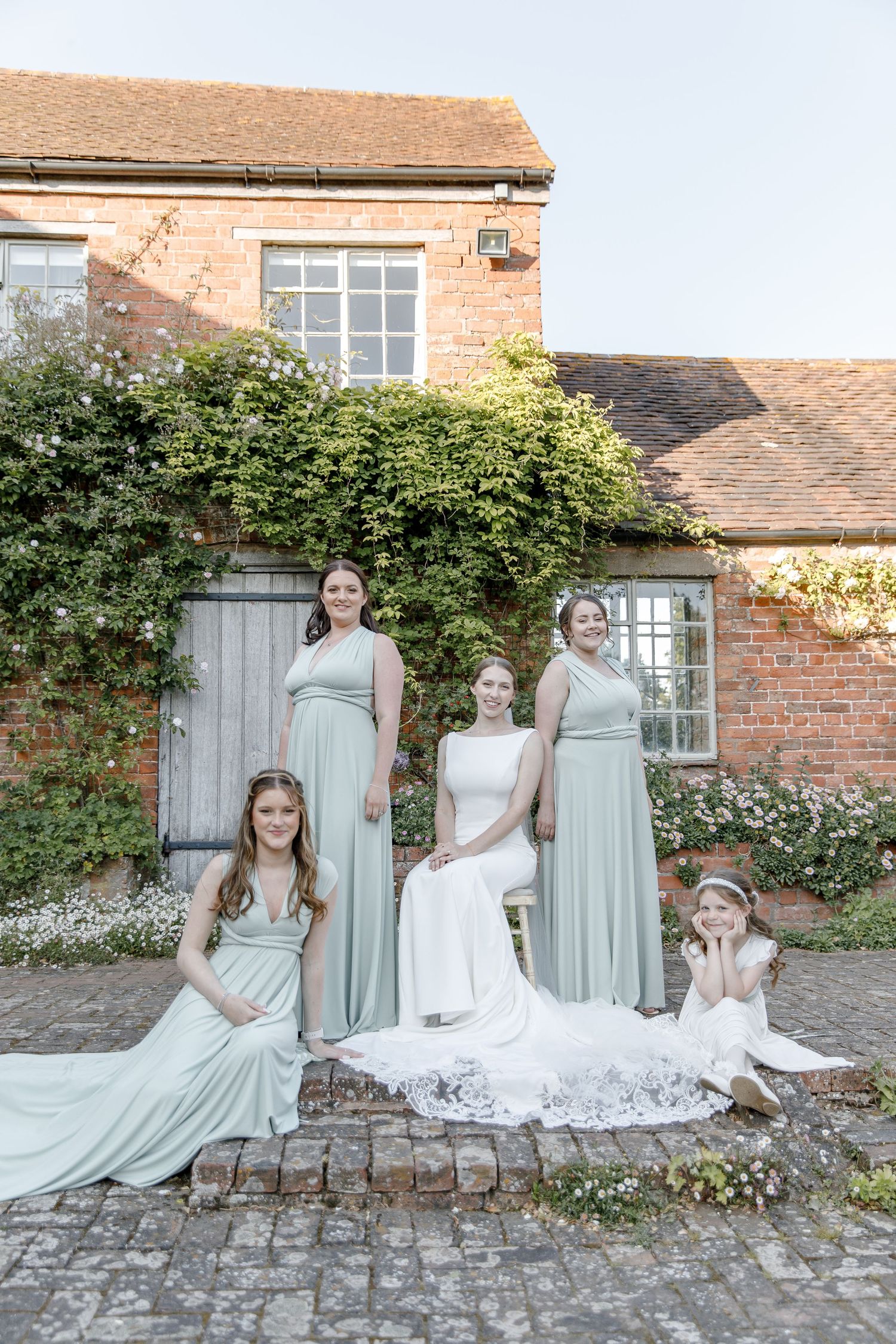 Bridesmaids dresses English countryside wedding