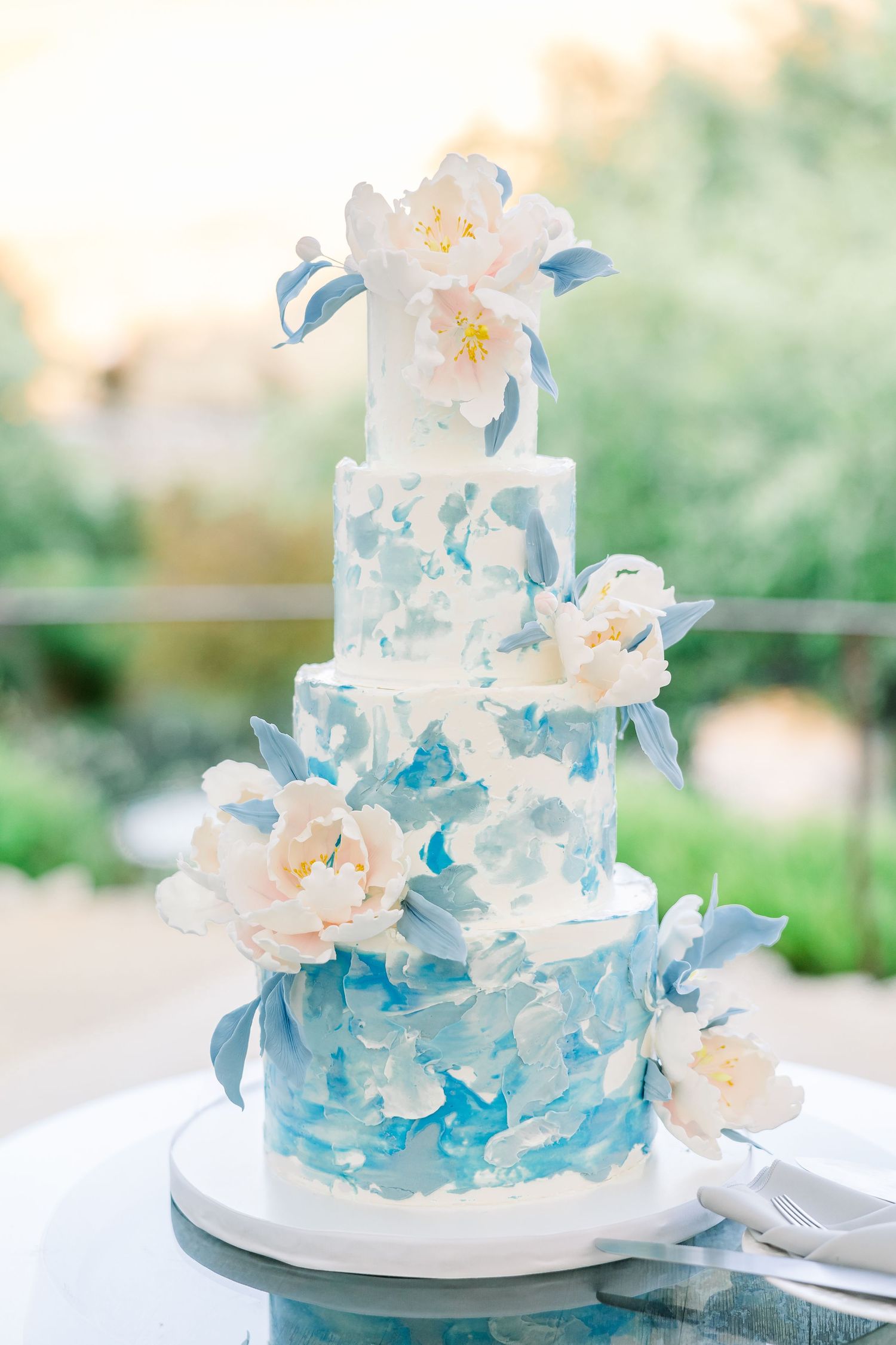 Paint Inspired 4-tier wedding cake
