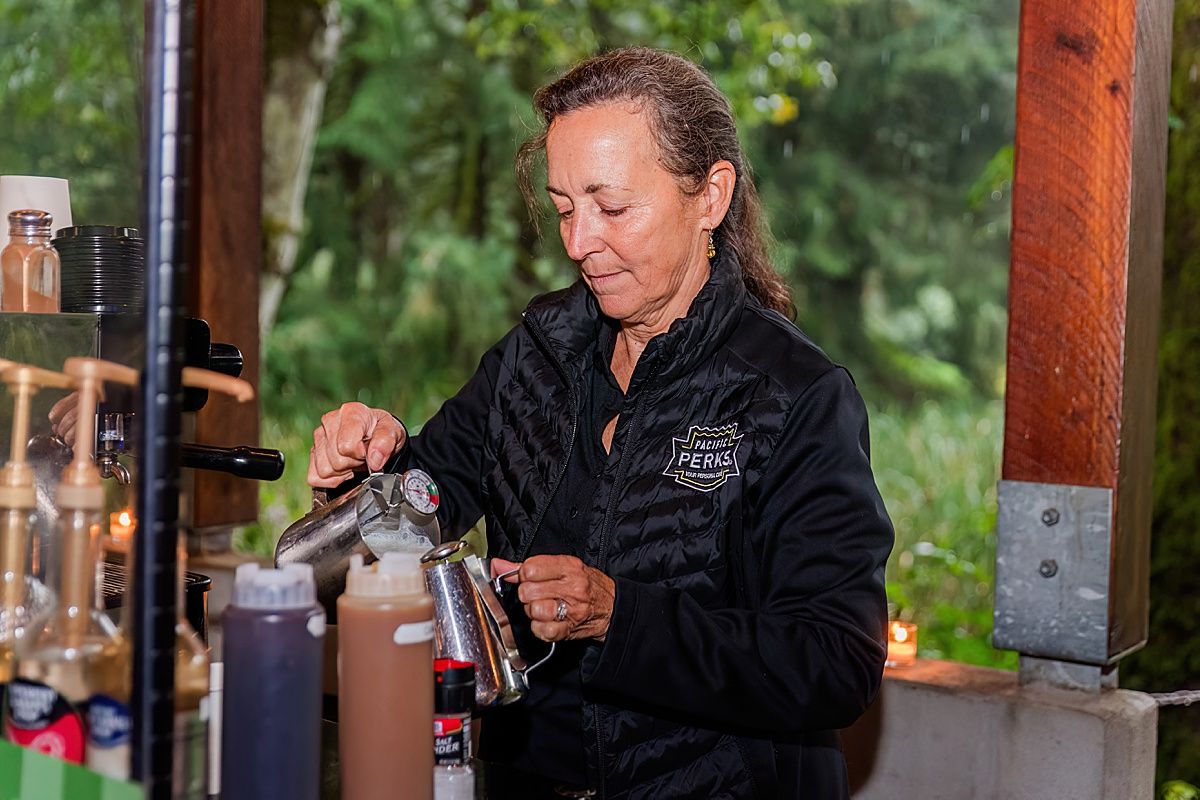 Pacific Perks wedding reception coffee bar