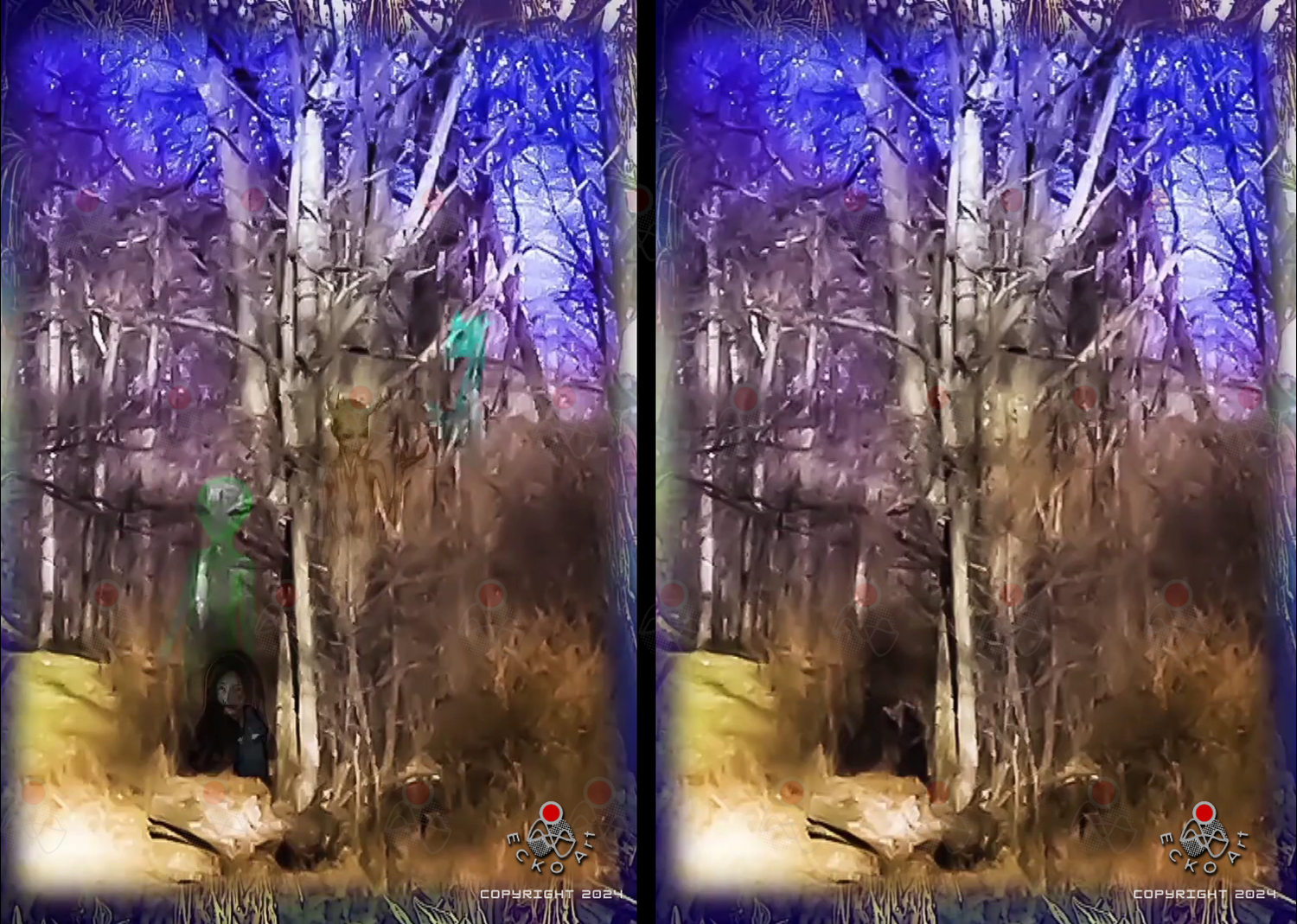 Dryad, Dragon, E.T. Tiny Cloaked Humanoid, Hooded man, and other nature spirits Photo from ECKOArt, Sedona, AZ